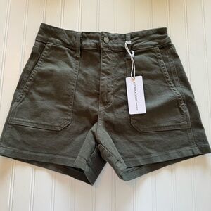 Just Black Denim High Rise Utility Shorts - Size 8 | Medium